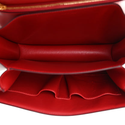 Celine Box Calfskin Medium Classic Box Flap Bag Red 5 of 12
