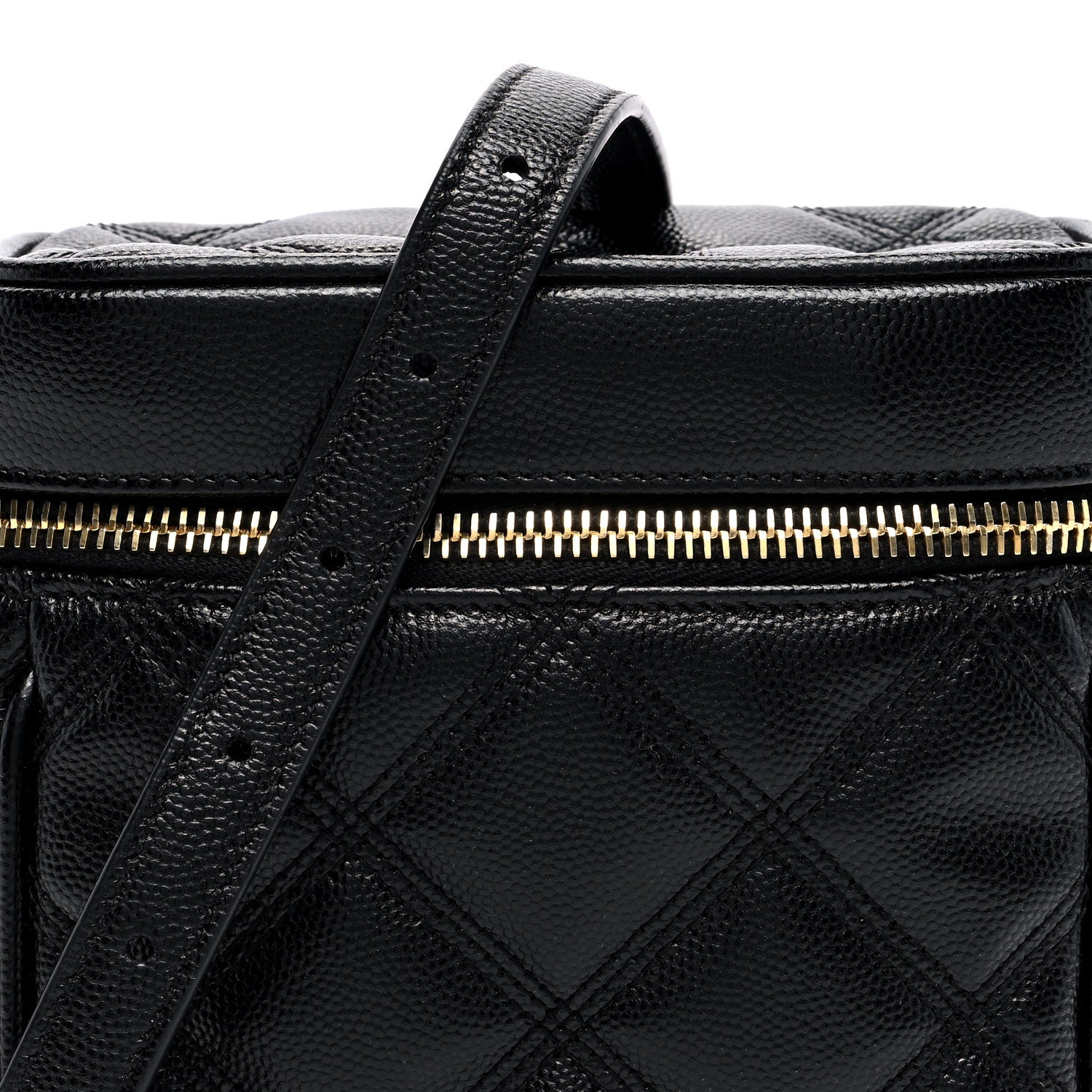 Saint Laurent Grain de Poudre Quilted 80's Vanity Bag Black 7 of 9