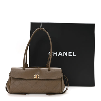Chanel Grained Calfskin Stitched Urban Essentials Small Shopping Bag Dark Khaki 11 of 11