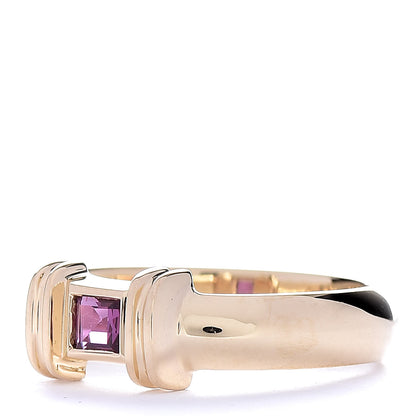 Tiffany 18K Yellow Gold Pink Sapphire Stacking Ring 50 5.25 3 of 5