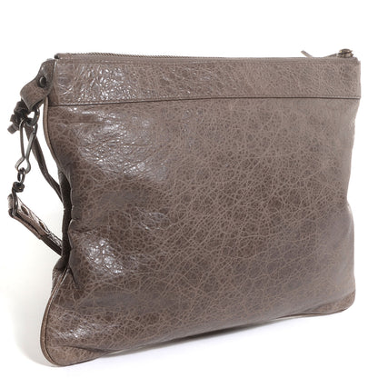 Balenciaga Agneau Classic Hardware Flat Handle Clutch Gris Poivre 3 of 11