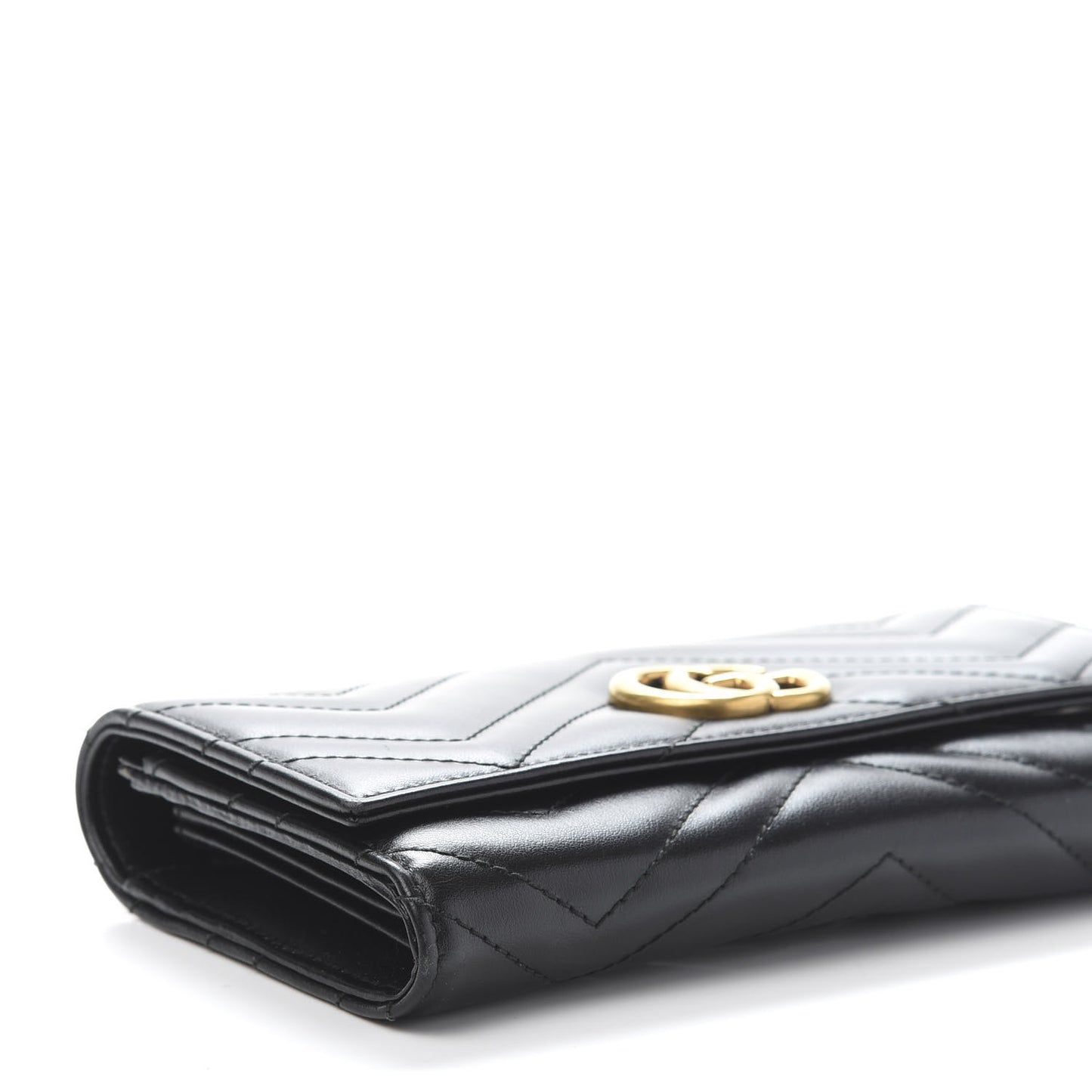 Calfskin Matelasse GG Marmont Continental Wallet Black