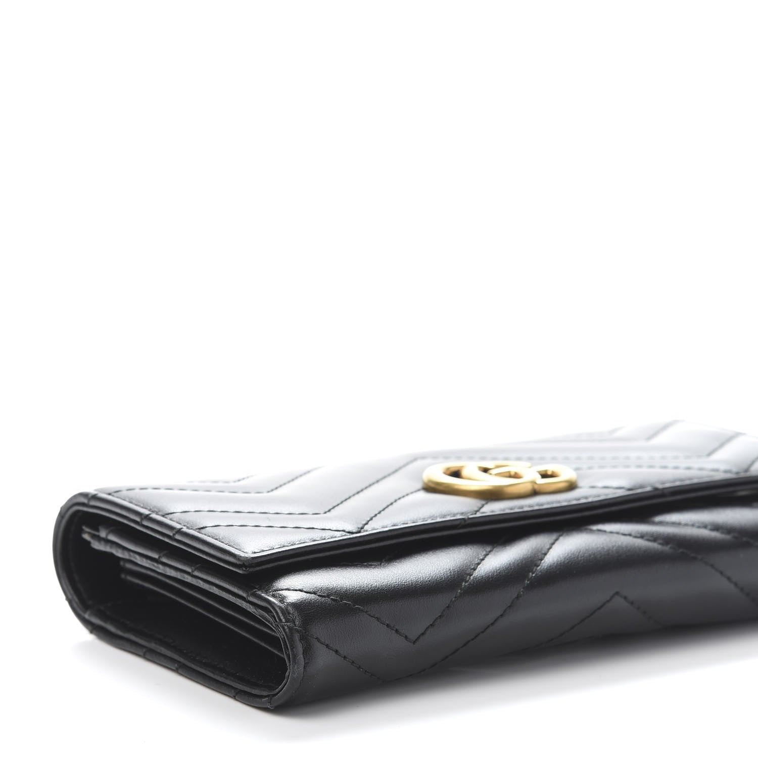 Gucci Calfskin Matelasse GG Marmont Continental Wallet Black 8 of 10