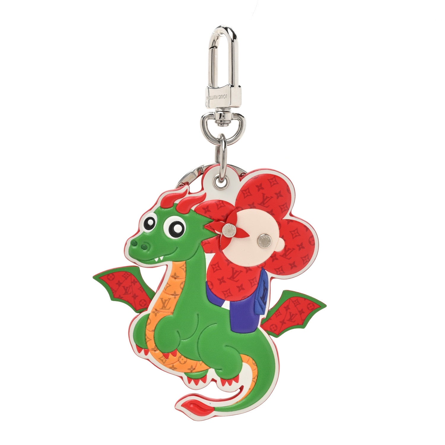 Louis Vuitton Embossed Calfskin Monogram Vivienne Dragon Bag Charm Key Holder Multicolor 1 of 3