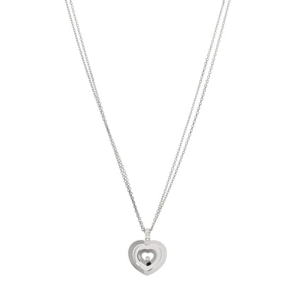 Chopard 18K White Gold Happy Spirit Triple Heart Pendant Necklace 1 of 3
