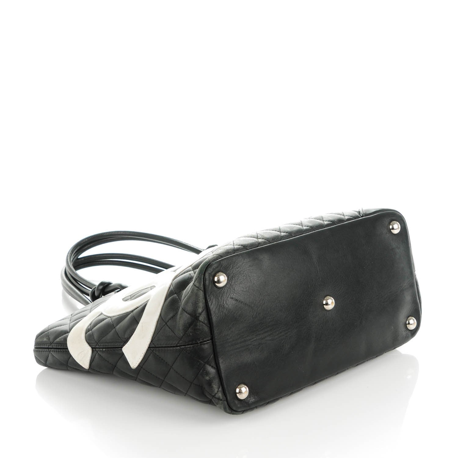 Chanel Calfskin Quilted Large Cambon Tote Black White 4 of 7