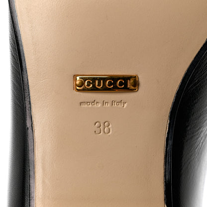 Gucci Goatskin Crystal Womens Horsebit Loafers 38 Black 8 of 9