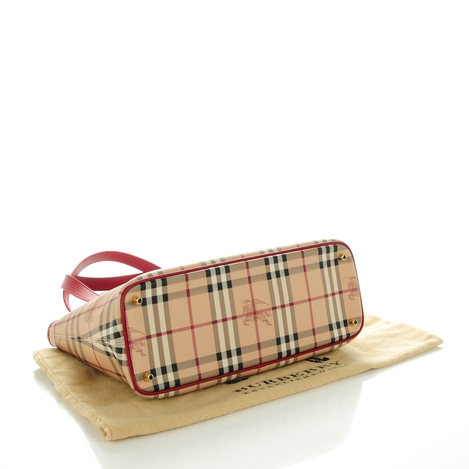 Burberry Haymarket Check Medium Regent Tote Red 4 of 8