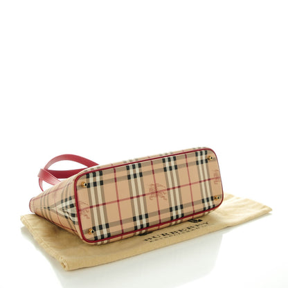 Burberry Haymarket Check Medium Regent Tote Red 4 of 8