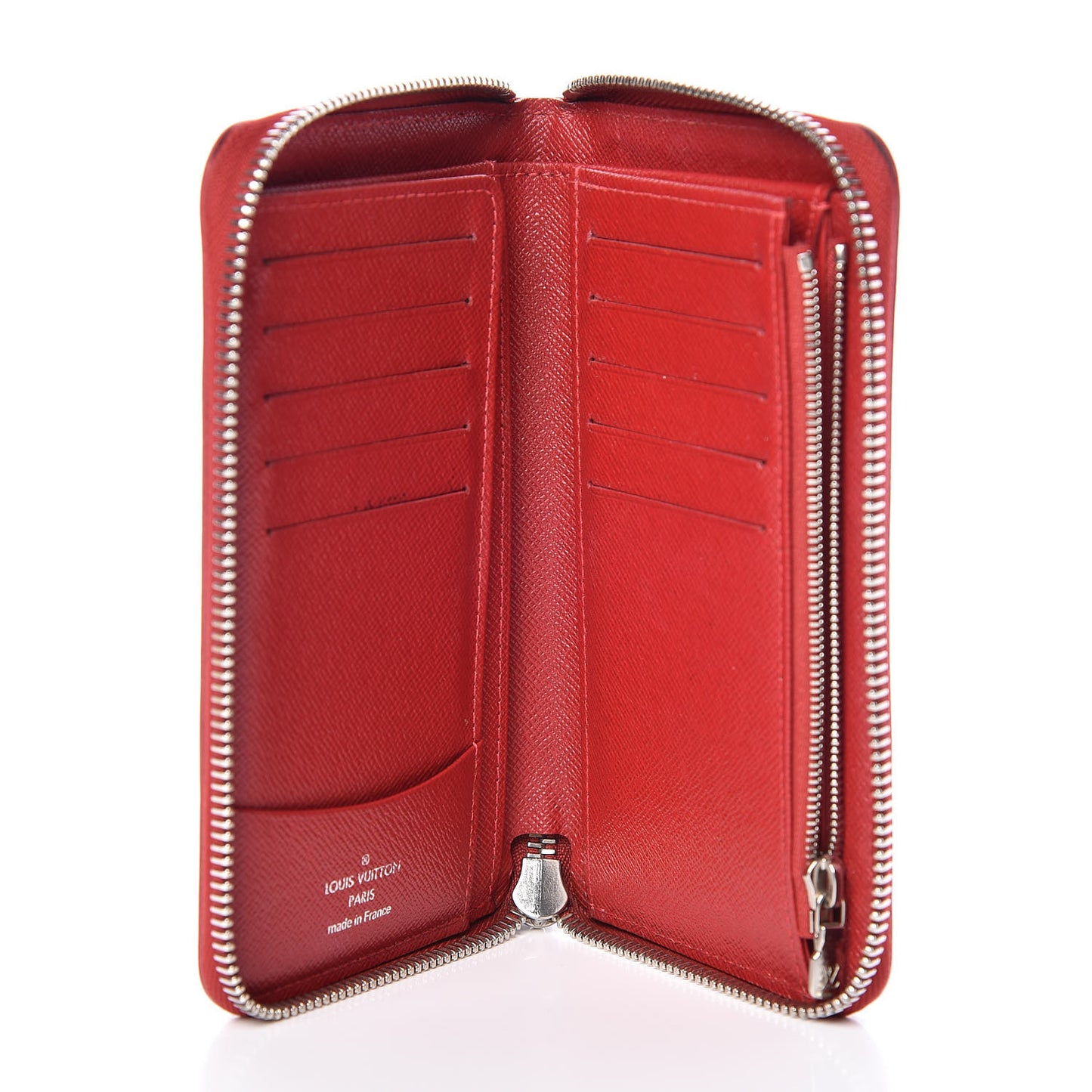 Epi Zippy Compact Wallet Carmine