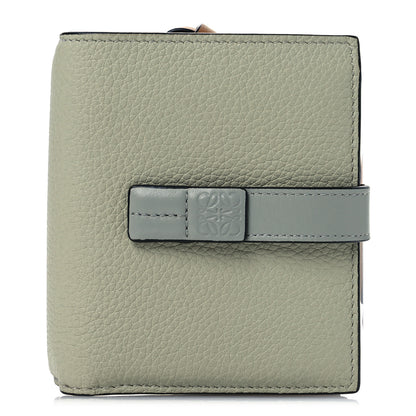 Loewe Grained Calfskin Compact Zip Wallet Marble Green Ash 1 of 10
