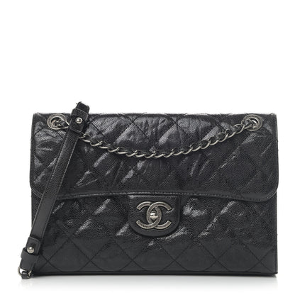 Chanel Crumpled Grained Calfskin Medium CC Crave Flap Black 1 of 6