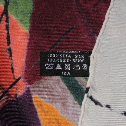 Chanel Silk Abstract CC Logo Scarf White Multicolor 5 of 5