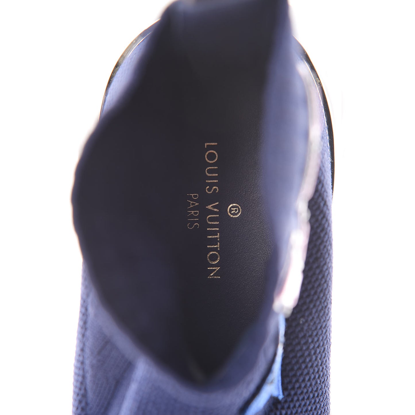 Stretch Fabric LV Black Heart Sock Sneaker 39.5 Marine