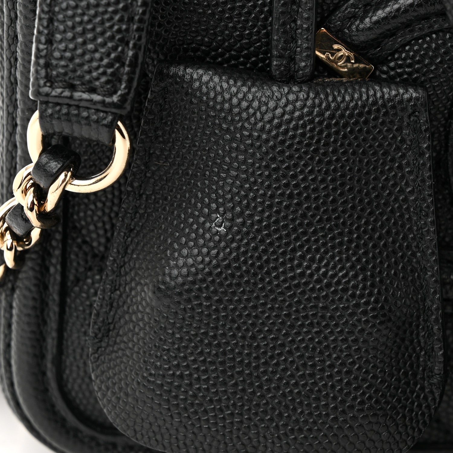 Chanel Caviar Quilted Small CC Filigree Vanity Case Black 11 of 12