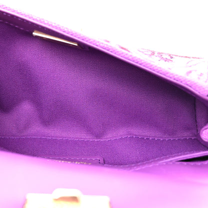 Dolce & Gabbana Canvas Embroidery Majolica Small Sicily Handbag Purple 4 of 9