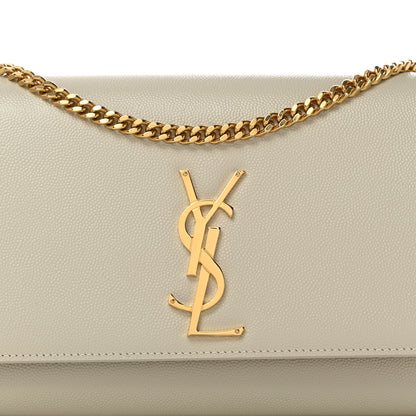 Saint Laurent Grain De Poudre Medium Classic Monogram Kate Satchel Crema Soft 9 of 11