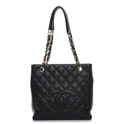 Chanel Caviar Quilted Petit Shopping Tote PST Black 1 of 11