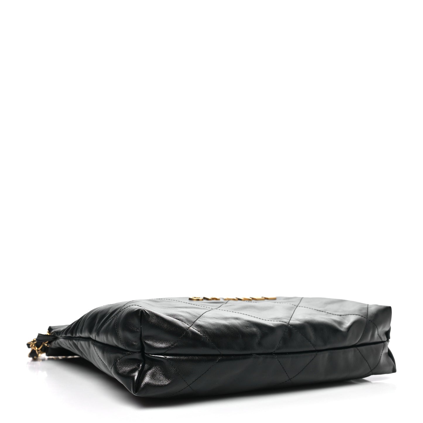 Shiny Calfskin Quilted Small Chanel 22 Black