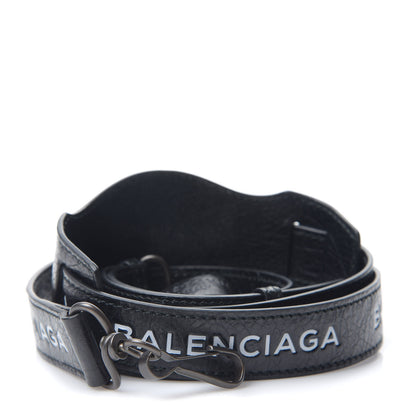 Balenciaga Agneau Classic Hardware Logo Shoulder Strap Black 1 of 4
