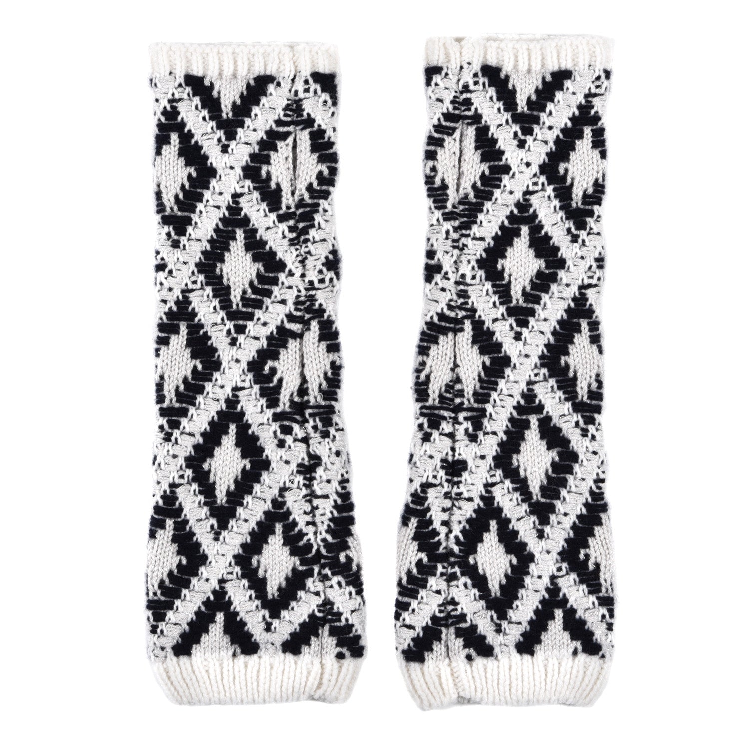 Chanel Cashmere Blend CC Beanie Hat With Gloves Set White Navy Blue 7 of 9