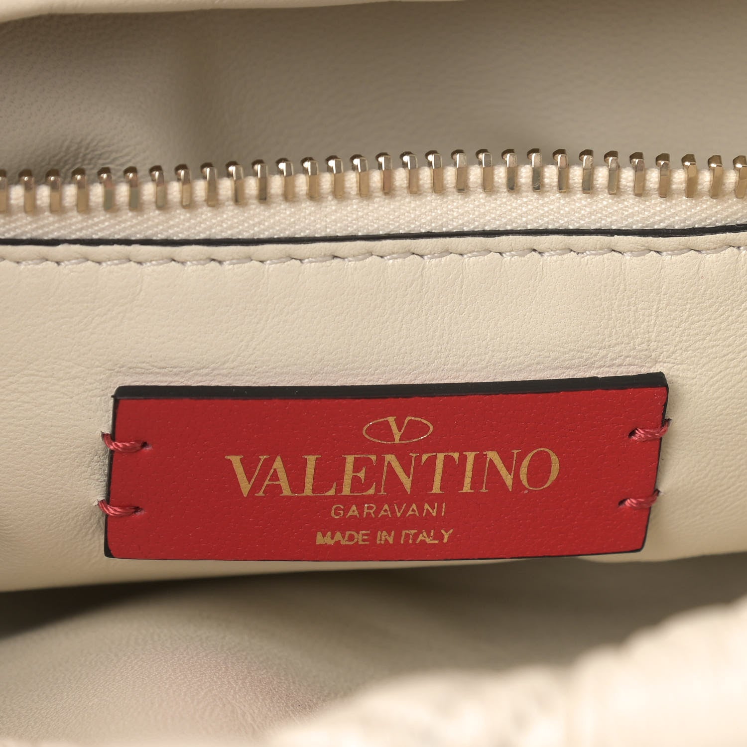 Valentino Garavani Nappa Spikeme Clutch Ivory 6 of 8