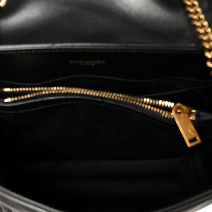 Saint Laurent Calfskin Y Quilted Monogram Small Loulou Chain Satchel Black 5 of 11