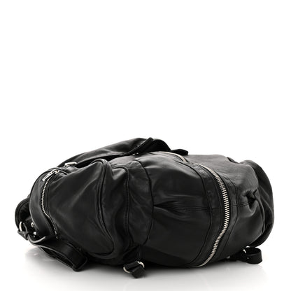 Alexander Wang Lambskin Marti Backpack Bag Washed Black Rhodium Hardware 4 of 9