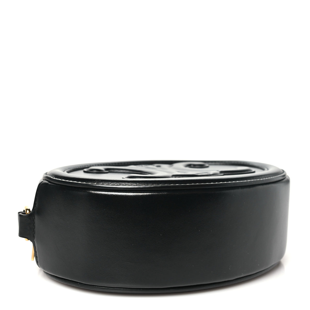 Celine Smooth Calfskin Cuir Triomphe Oval Bag Black 4 of 9