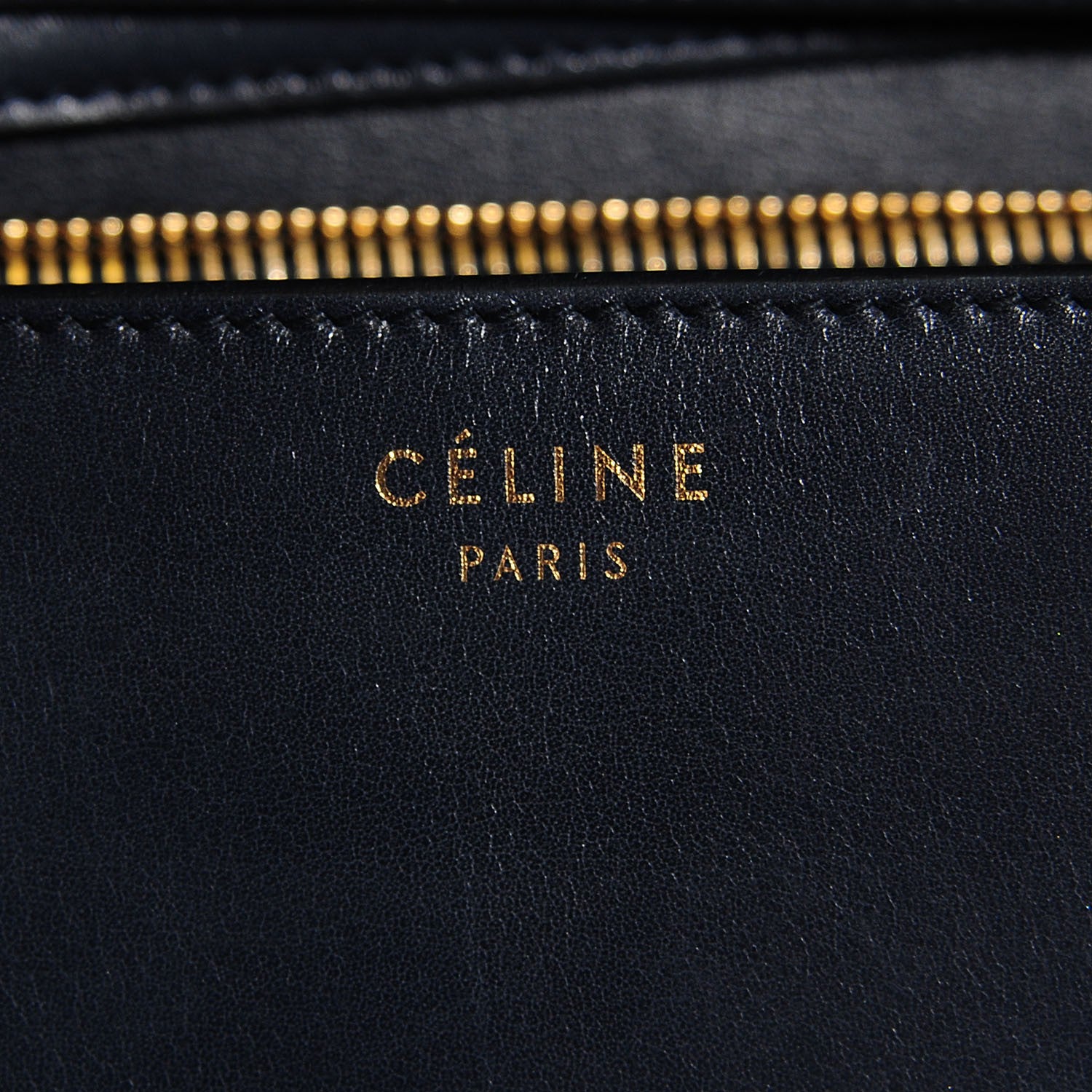 Celine Smooth Calfskin Large Classic Box Flap Bag Navy 6 of 10