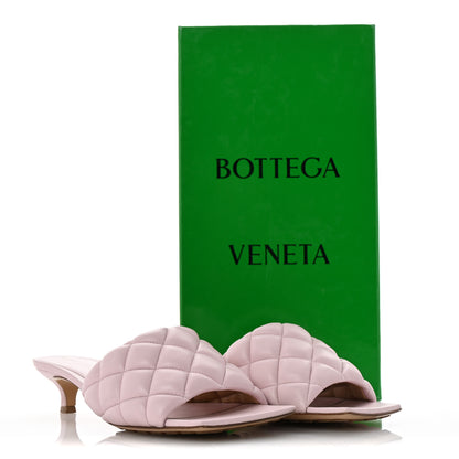 Bottega Veneta Nappa Padded Kitten Heel Mule Sandals 37.5 Cameo 10 of 10