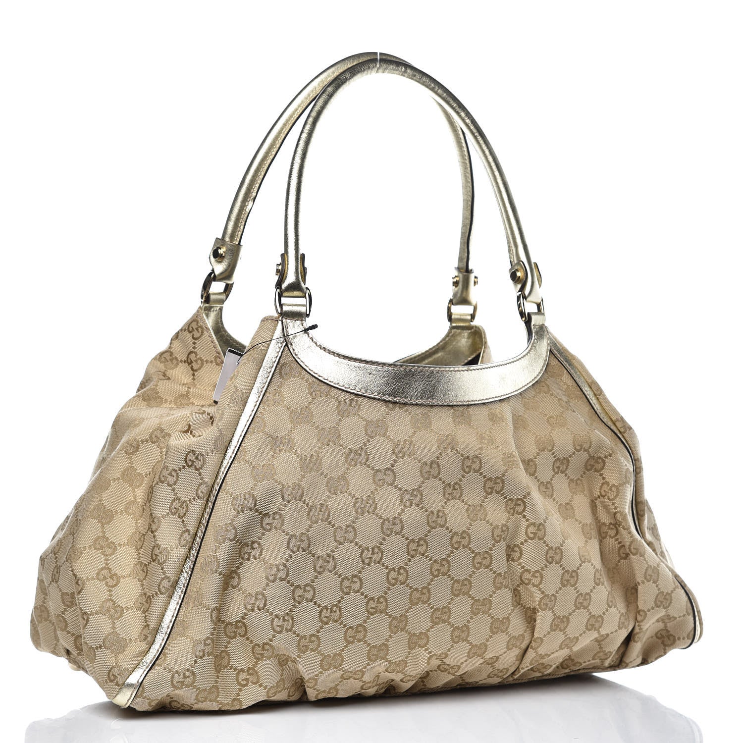 Gucci Monogram Large D Gold Hobo Gold 3 of 8