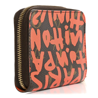 Louis Vuitton Monogram Graffiti Zippy Coin Purse Orange 3 of 11