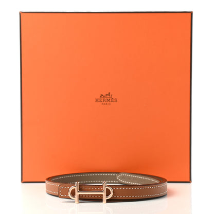 Hermes Swift Epsom 13mm Gamma Belt 85 Gold Etoupe 4 of 4