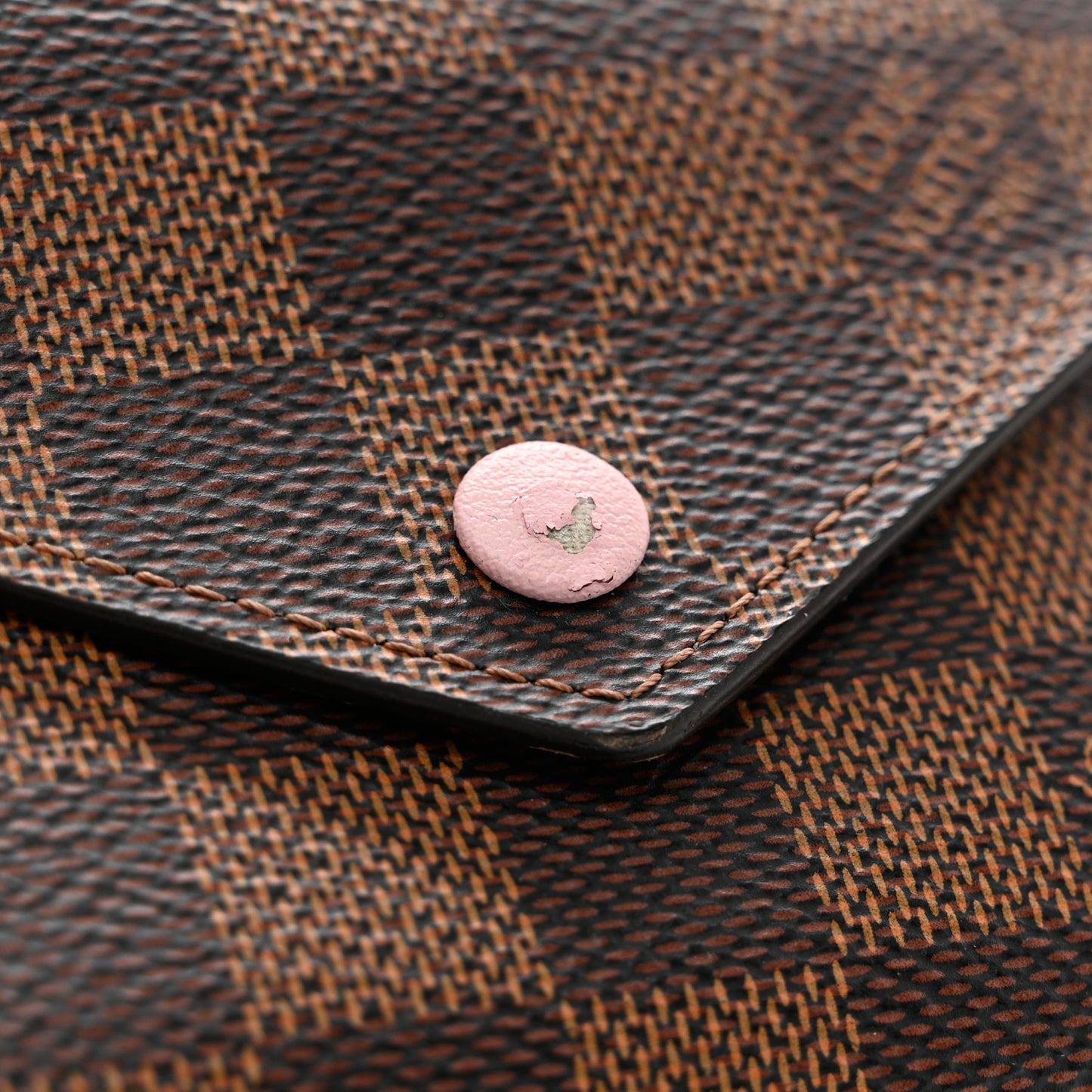 Damier Ebene Victorine Wallet Rose Ballerine