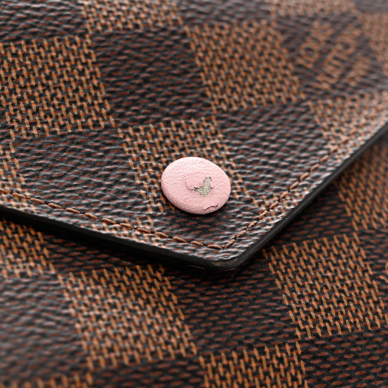 Louis Vuitton Damier Ebene Victorine Wallet Rose Ballerine 7 of 9