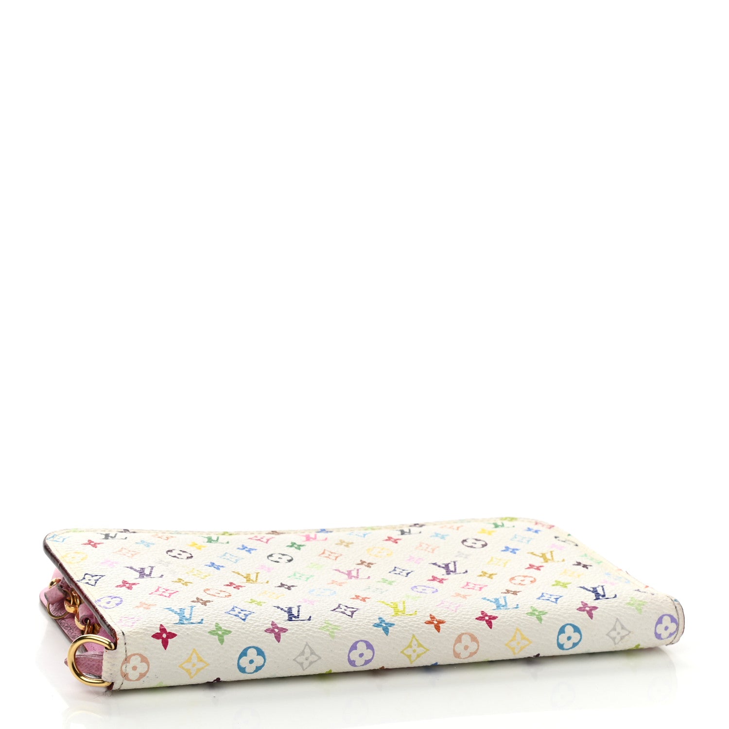 Louis Vuitton Monogram Multicolor Insolite Wallet White Litchi 4 of 9