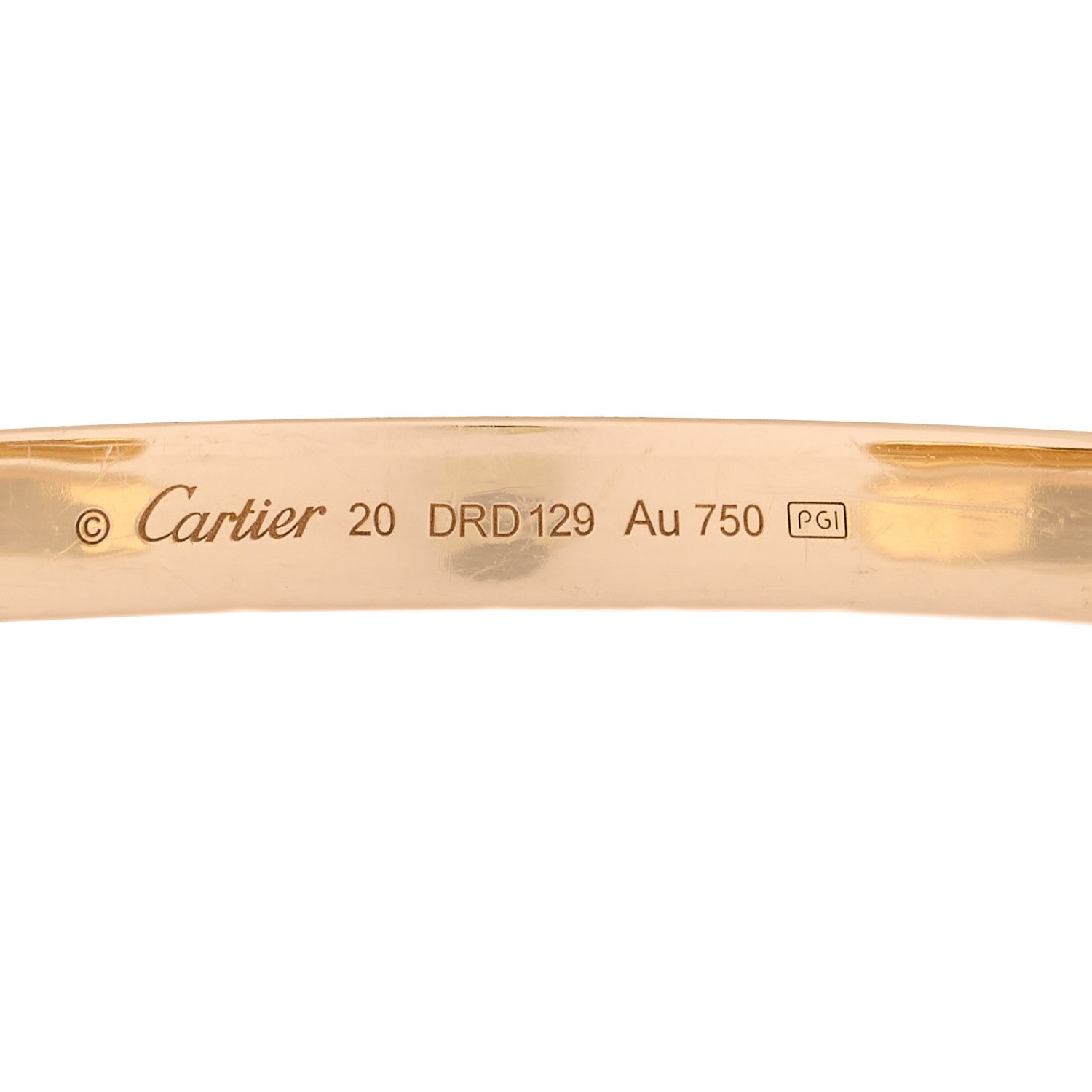 Cartier 18K Yellow Gold LOVE Cuff Bracelet 20 4 of 4