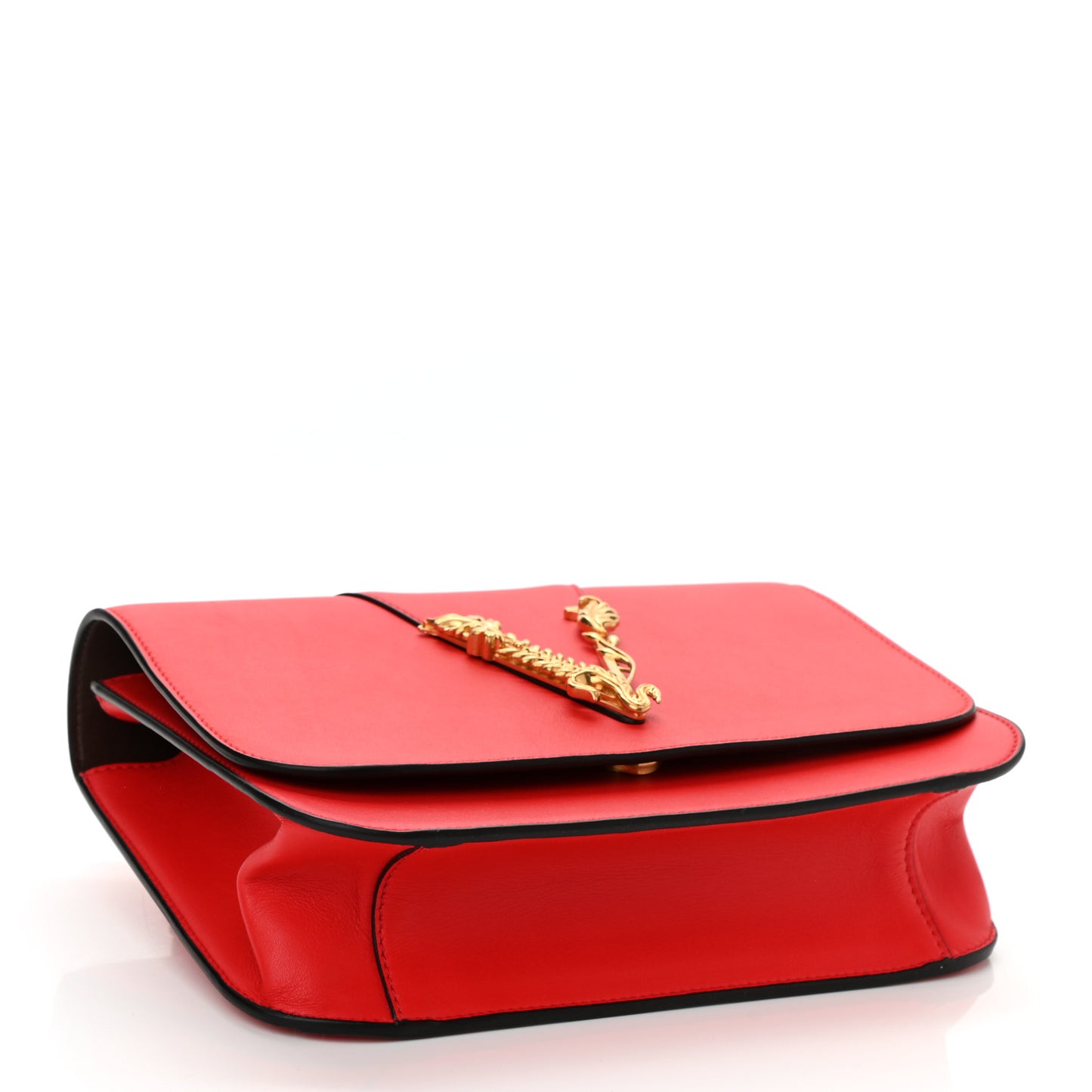 Vitello Barocco Virtus Top Handle Shoulder Ba Red