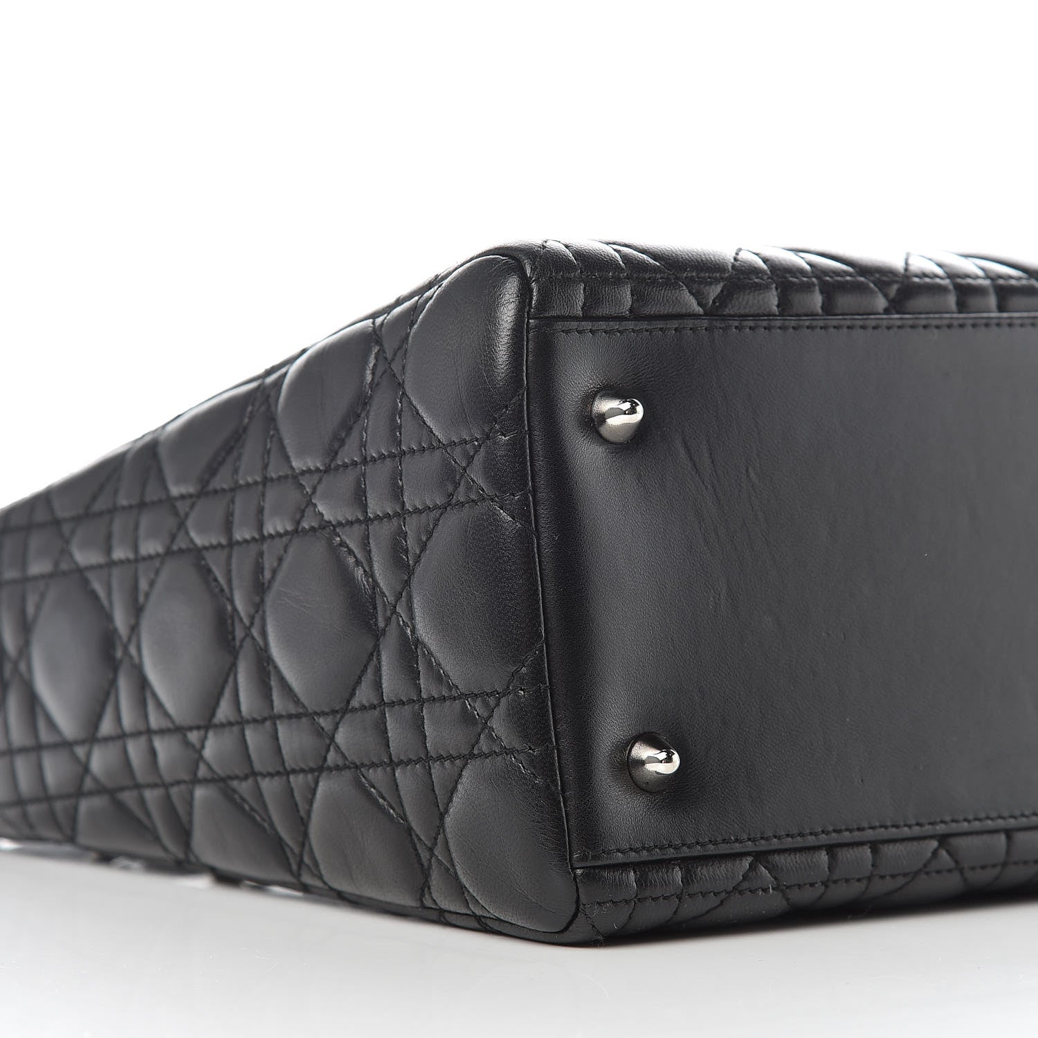 Christian Dior Lambskin Cannage Medium Lady Dior Black 5 of 9