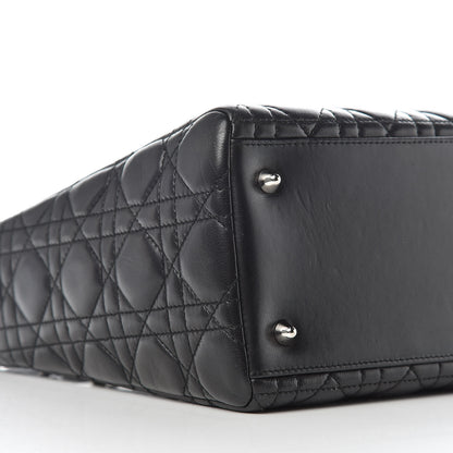 Christian Dior Lambskin Cannage Medium Lady Dior Black 5 of 9