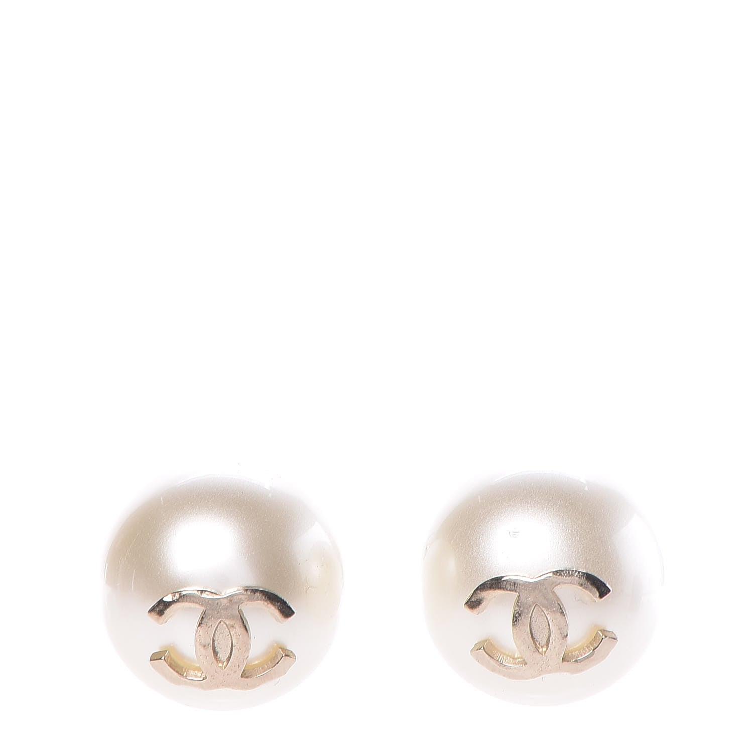 Chanel Pearl CC Large Earrings Gold 1 of 6