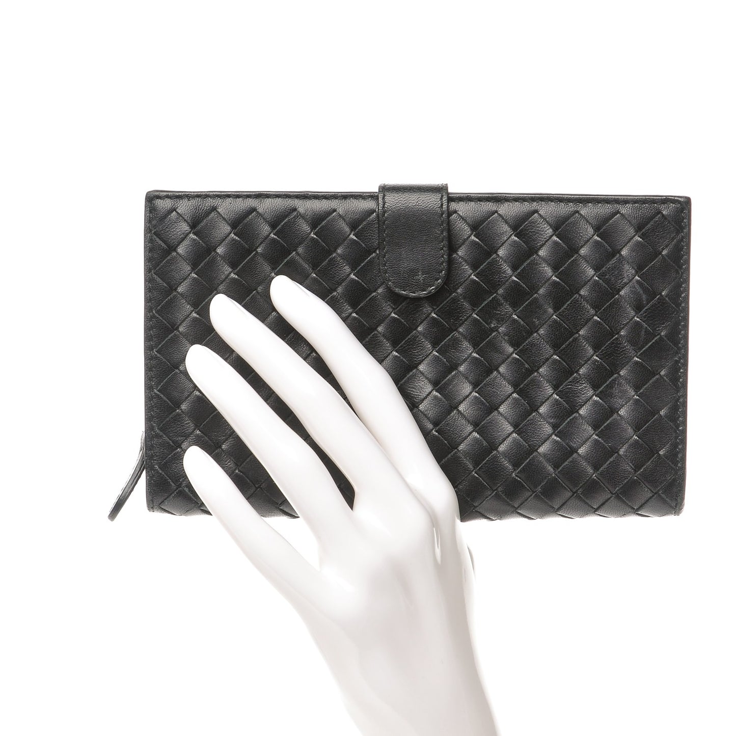 Nappa Intrecciato Continental Wallet Black