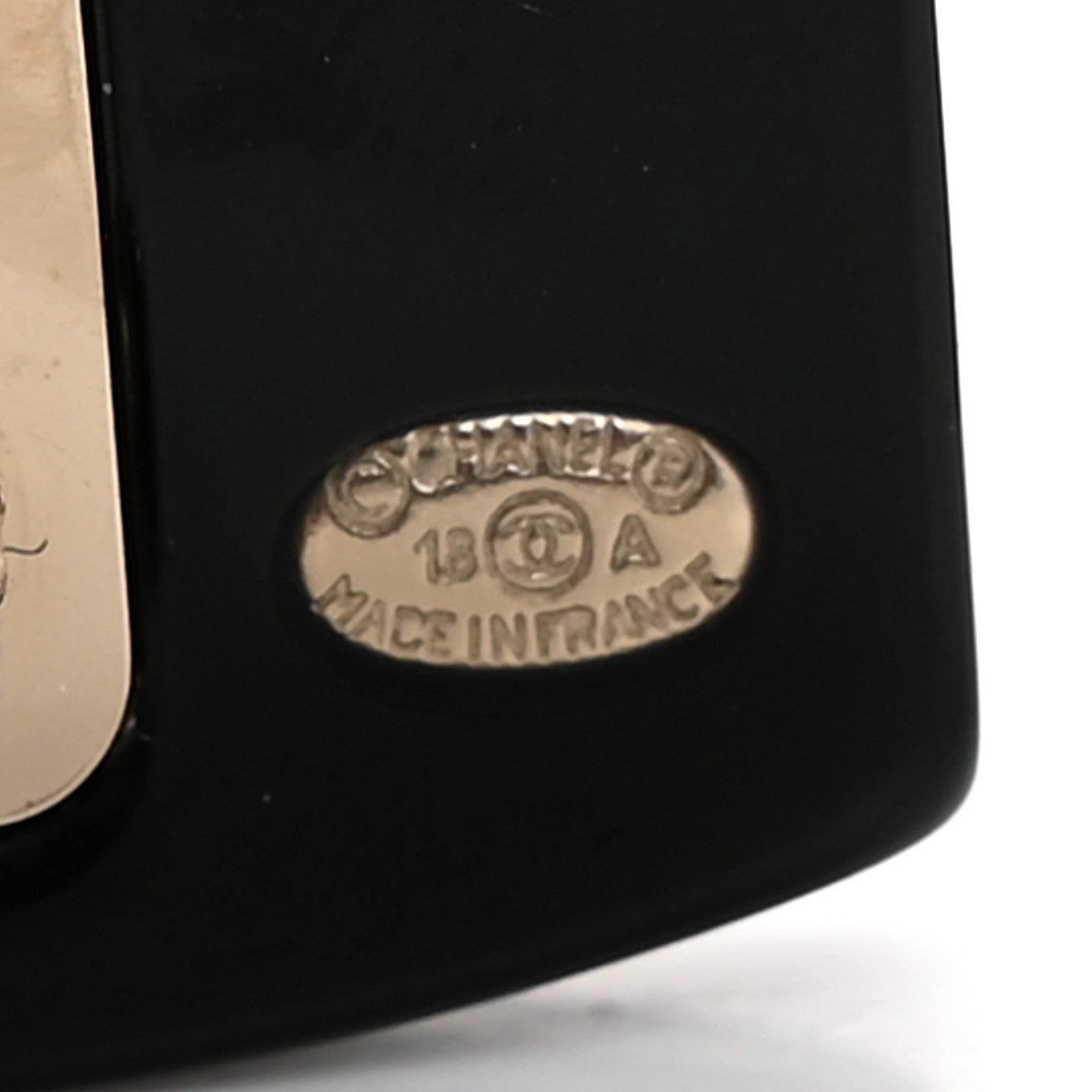 Resin Sweater CC Brooch Black White