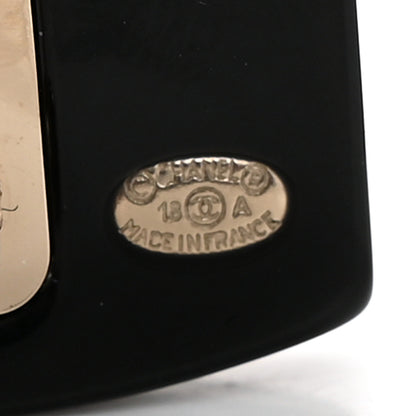 Chanel Resin Sweater CC Brooch Black White 4 of 5