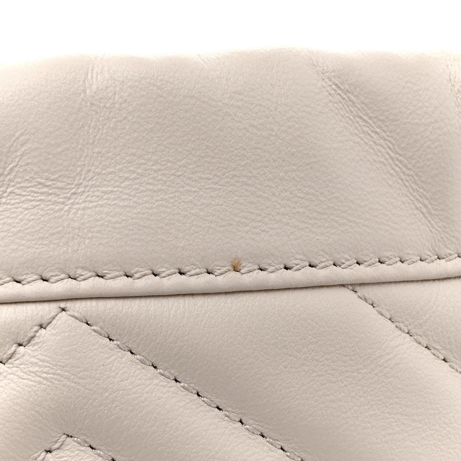 Gucci Calfskin Matelasse Mini GG Marmont 2.0 Bucket Bag White 11 of 11