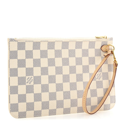 Louis Vuitton Damier Azur Neverfull MM GM Pochette 3 of 9