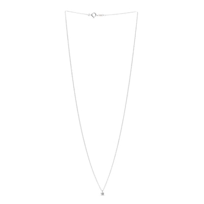Tiffany Platinum Diamond .23ct Solitaire Pendant Necklace 3 of 6