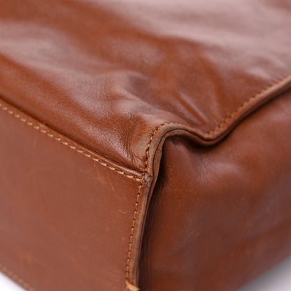 Chanel Lambskin CC Stitched Logo Tote Brown 9 of 15