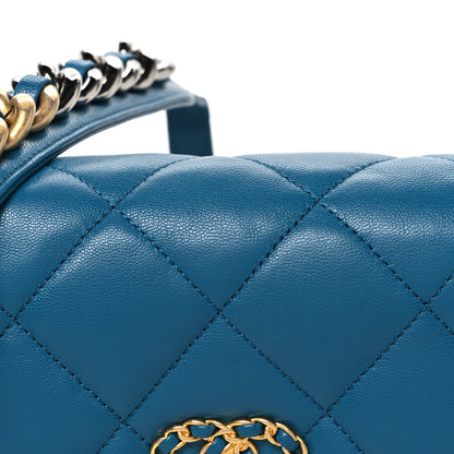 Chanel Lambskin Quilted Chanel 19 Waist Bag Blue 7 of 9